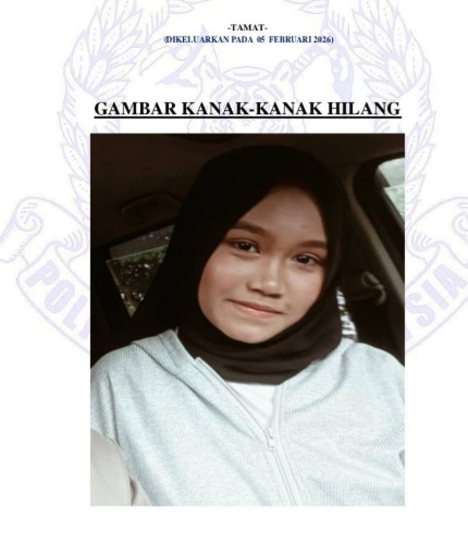 Remaja hilang selepas keluar dari rumahnya 5.30 pagi, semalam.