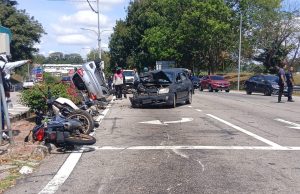 Pemandu Myvi dipercayai microsleep rempuh maut penunggang, 5 kenderaan