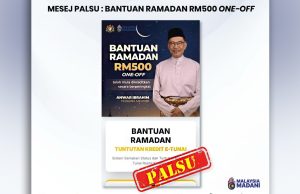 Poster tular bantuan Ramadan, tuntutan kredit E-Tunai palsu – MOF