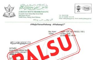 Surat rasmi penetapan waktu Solat Sunat Aidilfitri adalah palsu – Jabatan Mufti Negeri Pahang
