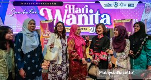 Exco Pembangunan Wanita, Keluarga, Kebajikan Masyarakat, Pembangunan Usahawan dan Koperasi Perak, Datuk Salbiah Mohamed ketika hadir ke Majlis Perasmian Sambutan Hari Wanita Peringkat Negeri Perak Tahun 2026 di Bangunan Perak Darul Ridzuan, Ipoh, pada Khamis. Foto ANIQ NABILAFIQ ANUAR, 05 MAC 2026. pemerkasaan wanita Perak Sejahtera 2030