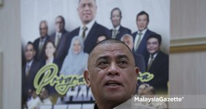 Menteri Besar Perak, Datuk Seri Saarani Mohamad pada sidang media Program MESRA Hari Bertemu Pelanggan (HBP) Kerajaan Negeri Perak Tahun 2026 di Stadium Indera Mulia, Ipoh. Foto ABDULLAH YUSOF 16 MARCH 2026.