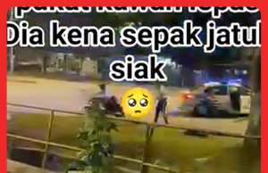 Polis Nafi Sepak, Penunggang Motosikal Jatuh Akibat Tindakan Sendiri #MGFlash