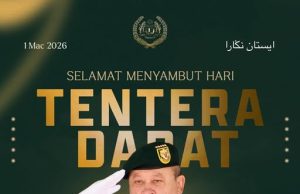 YDPA zahir ucapan Hari Tentera Darat Ke-93, hargai jasa warga dan veteran Yang di-Pertuan Agong, Sultan Ibrahim menzahirkan ucapan selamat menyambut Hari Tentera Darat ke-93 kepada seluruh warga Tentera Darat Malaysia serta para veteran yang menabur bakti kepada negara.