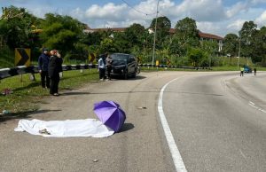 Pekerja pembersihan maut dalam kemalangan tiga motosikal