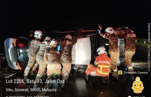 Wanita warga emas maut kemalangan di Sibu