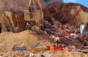 Pemandu jengkaut parah dihempap runtuhan kuari