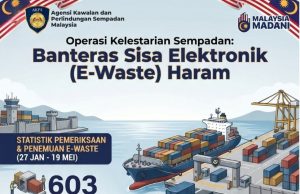 101 kontena mengandungi e-waste dihantar ke negara asal – AKPS Pelabuhan Klang
