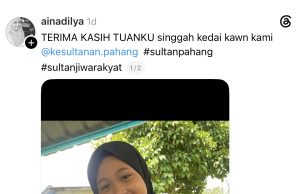 20 minit pegang plakad `Tuanku, singgahlah kedai kami’, Safia tarik perhatian Sultan Pahang
