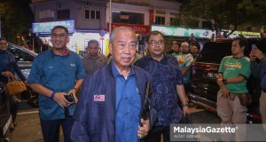 Timbalan Pengerusi Perikatan Nasional , Tan Sri Muhyiddin Yassin hadir ke Mesyuarat Tergempar Perikatan Nasional Bagi Membincangkan Isu Keanggotaan Parti Dalam Gabungan di Pejabat Agong PAS, Kuala Lumpur. Foto AIZAT ZAINAL, 22 JUN 2026.
