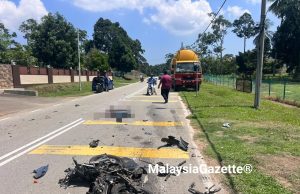Pelajar Tingkatan 2 maut dilanggar lori lepas rempuh kereta
