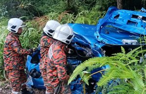 Suami isteri maut kemalangan babit tiga kenderaan di Mersing