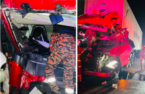 Suami maut, isteri mengandung 7 bulan cedera dalam nahas dua treler