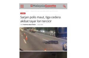 Polis masih kesan pemilik tayar lori punca kemalangan maut