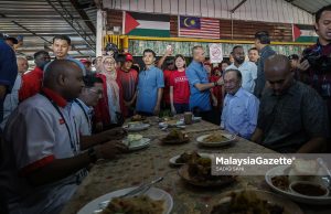 Hampir 1,000 penduduk dan jentera PH sambut PM di Simpang Renggam