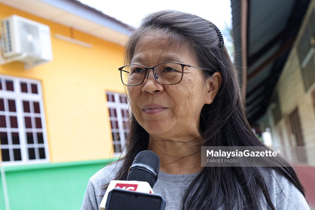 Peserta, Tan Seng Siew ketika temubual selepas menyertai program karya seni beg jut di Pusat Komuniti Desa Gagu, Kuala Klawang, Jelebu. Foto FAREEZ FADZIL, 24 JULAI 2026.