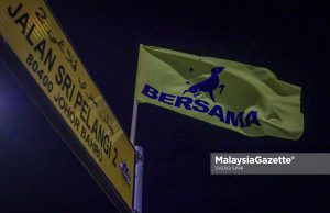 Bendera Parti Bersama pada Ceramah Jelajah Trak Kancil sempena kempen Pilihan Raya Negeri Johor ke-16 di Taman Pelangi, Johor Bahru. Foto SADIQ SANI, 28 JUN 2026.