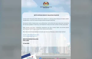 Rakyat Malaysia di Qatar diminta patuhi arahan keselamatan