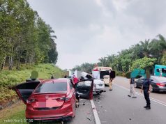 3 mangsa kemalangan maut di Kota Tinggi dikenal pasti