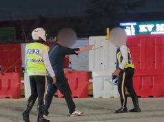 Tular lelaki Singapura provokasi anggota polis selepas bergaduh dengan tiga lelaki tempatan