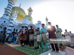 Gambar hiasan. Suasana sekitar Solat Sunat Hari Raya Aidilfitri di Masjid Ubudiah, Kuala Kangsar, pada Sabtu. Foto ANIQ NABILAFIQ ANUAR, 21 MAC 2026.