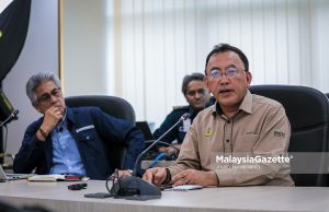 Hulu Perak kaya mineral, kesan geologi semula jadi – JMG Pengarah Jabatan Mineral dan Geosains (JMG) Perak, Nizarulikram Abdul Rahim ketika sesi penerangan punca Sungai Perak bertukar biru di Bangunan Perak Darul Ridzuan. Foto ANIQ NABILAFIQ ANUAR, 29 OGOS 2026.