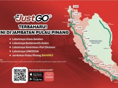 JustGO kini boleh digunakan di Jambatan Pulau Pinang