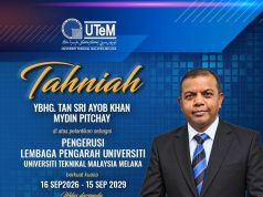 Ayob Khan dilantik Pengerusi Lembaga Pengarah UTeM baharu