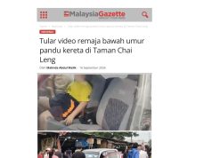 Polis siasat kes remaja 14 tahun pandu kereta, langgar dua kenderaan