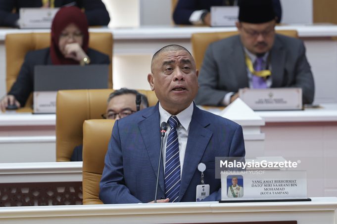 Menteri Besar Perak, Datuk Seri Saarani Mohamad menjawab soalan lisan pada Mesyuarat Kedua, Tahun Keempat Dewan Negeri Ke-15 di Bangunan Perak Darul Ridzuan, Ipoh. Foto ABDULLAH YUSOF, 08 SEPTEMBER 2026. Ipoh Sentral TOD transit-oriented development Perak Sejahtera 2030 masjid taman awam Sidang DUN Perak