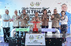 Menteri Besar Perak, Datuk Seri Saarani Mohamad melancarkan Rasmi Loji Tenaga Boleh Diperbaharui Biogas 2MW di Tapak Loji Tenaga Boleh Diperbaharui Biogas, Lahat. Foto ABDULLAH YUSOF, 28 SEPTEMBER 2026.