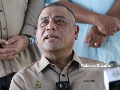 Menteri Besar Perak, Datuk Seri Saarani Mohamad pada sidang media Majlis Pelancaran Rasmi Loji Tenaga Boleh Diperbaharui Biogas 2MW di Tapak Loji Tenaga Boleh Diperbaharui Biogas, Lahat. Foto ABDULLAH YUSOF, 28 SEPTEMBER 2026.