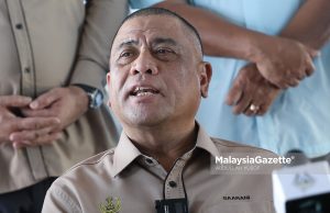 Menteri Besar Perak, Datuk Seri Saarani Mohamad pada sidang media Majlis Pelancaran Rasmi Loji Tenaga Boleh Diperbaharui Biogas 2MW di Tapak Loji Tenaga Boleh Diperbaharui Biogas, Lahat. Foto ABDULLAH YUSOF, 28 SEPTEMBER 2026.