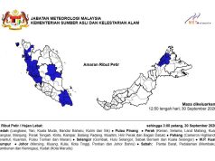 Ribut petir, hujan lebat landa beberapa negeri hingga 3 petang
