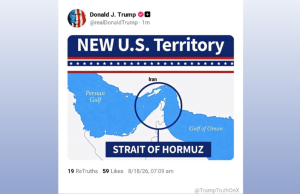 Trump siar peta Selat Hormuz, namakannya ‘Selat Trump’