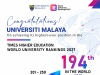UM pada kedudukan ke-195 THE World University Rankings 2027