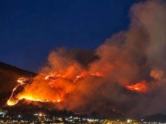 Forest fire threatens tourist town in Colombian Andes