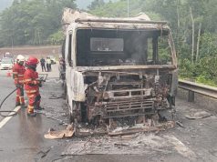 Kepala lori tangki terbakar, punca sesak di Lebuhraya Karak