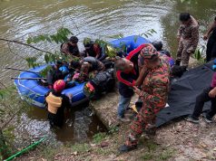 Wanita mati lemas, rakit terbalik di Sungai Pertak