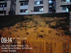 Tanah runtuh di Cheras, penghuni diarah kosongkan kediaman