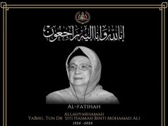 Yang di-Pertua Negeri Melaka ucap takziah atas pemergian Dr. Siti Hasmah