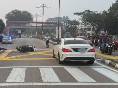 Kakitangan hospital maut motosikal rempuh kereta membelok