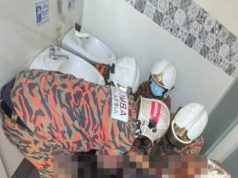 Lelaki ditemukan maut, tersekat di pintu tandas stesen minyak