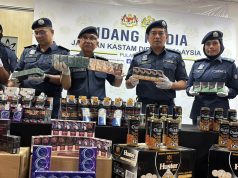 Kastam P.Pinang rampas rokok, minuman keras RM2.17 juta