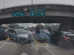 Kantoi pengaruh dadah selepas langgar tiga kenderaan